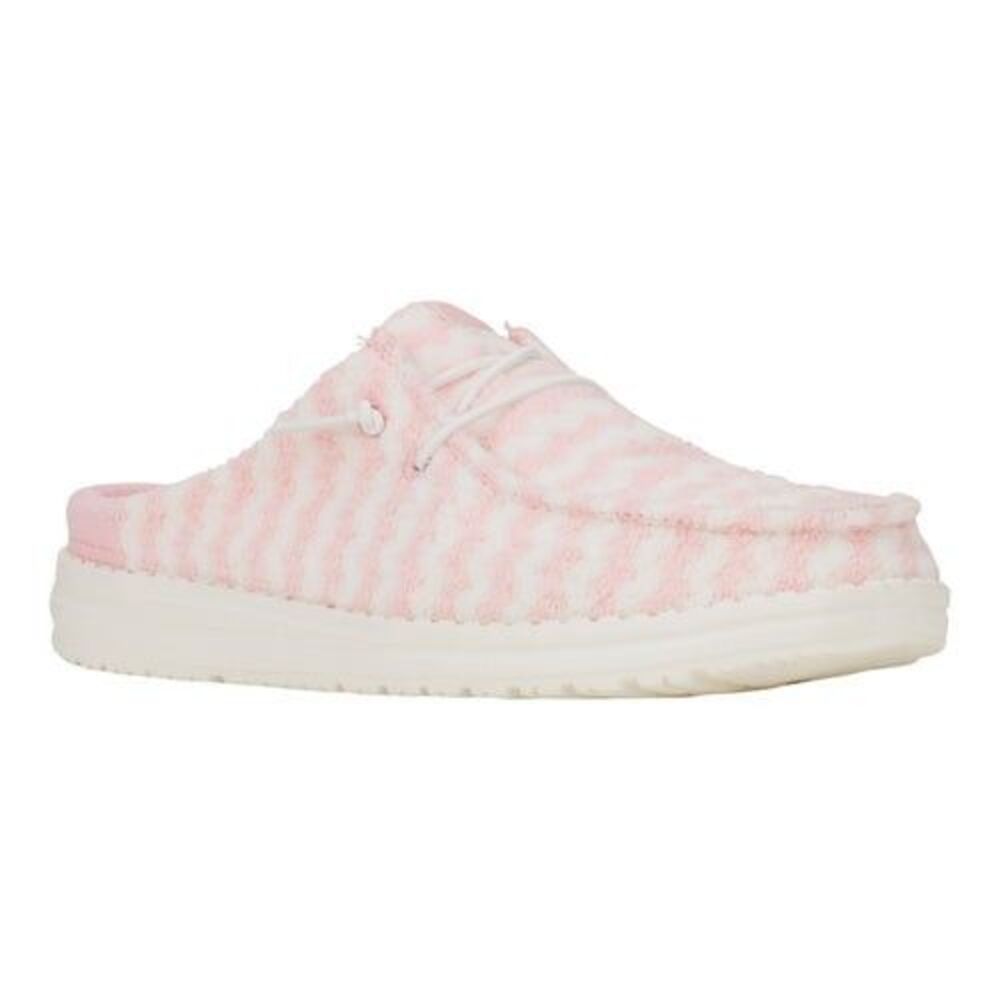 Hey Dude Women’s Wendy Slip Terry Stripe Pink White Size 11 Casual Comfort - Picture 7 of 7